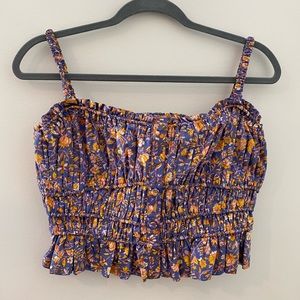 NWT — J.Crew crop tank — XS — floral print